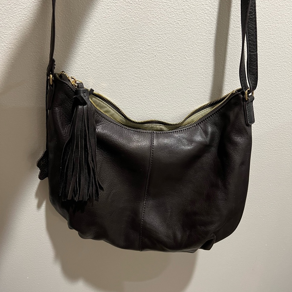 Soft black leather Margot